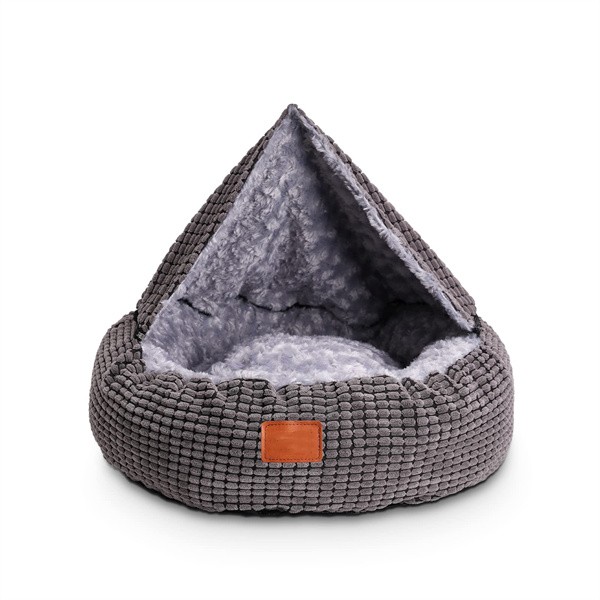 Wholesale Warm Pet Cave Beds Dog Bed with Hooded Blanket Attached