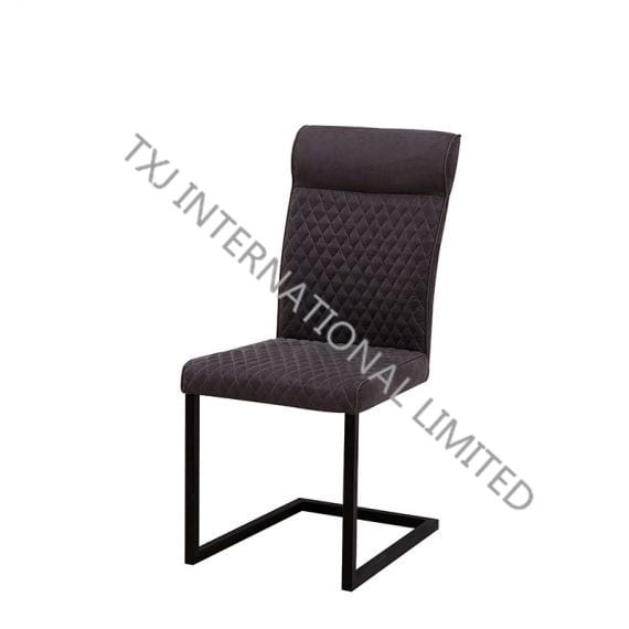  TC-1739 Fabric Dining Chair With Black Color Frame