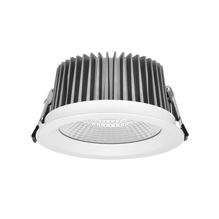  IP65 VACE Waterproof Aluminum Anti Glare LED COB 12/18/30/40W Recessed Downlight for Balcony Bathroom