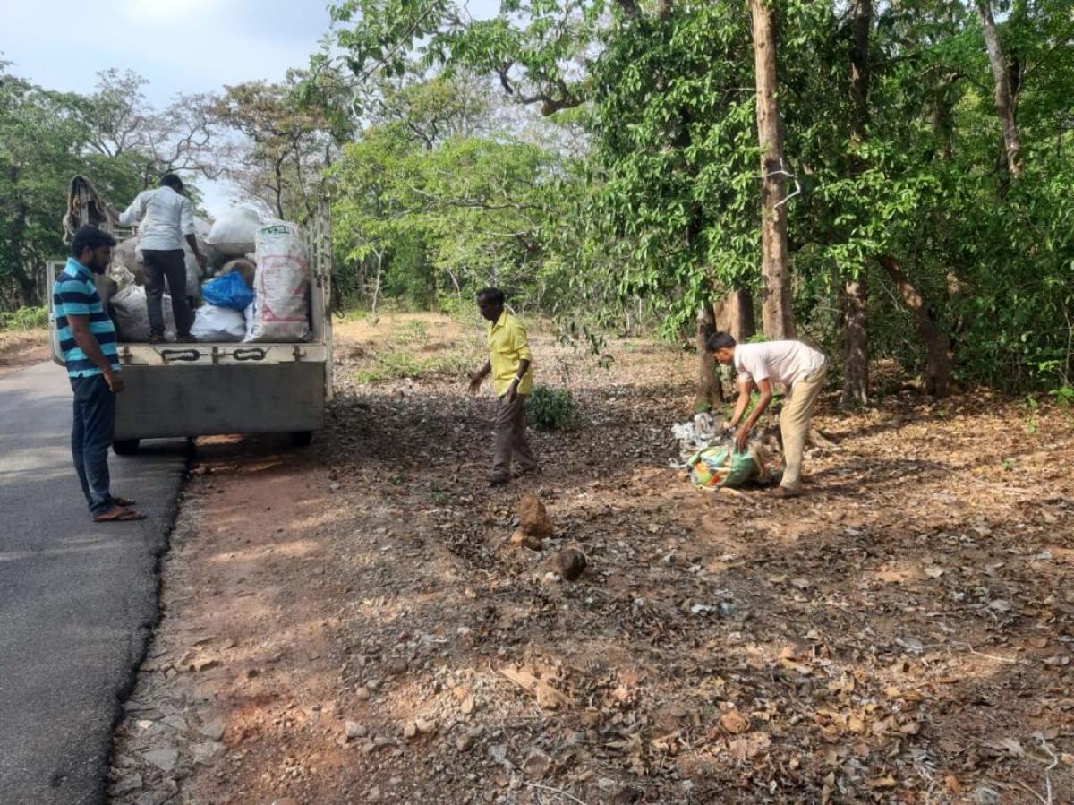 Littered Liquor Bottles and Plastic Waste Endangering Wildlife on Kallar Elephant Corridor