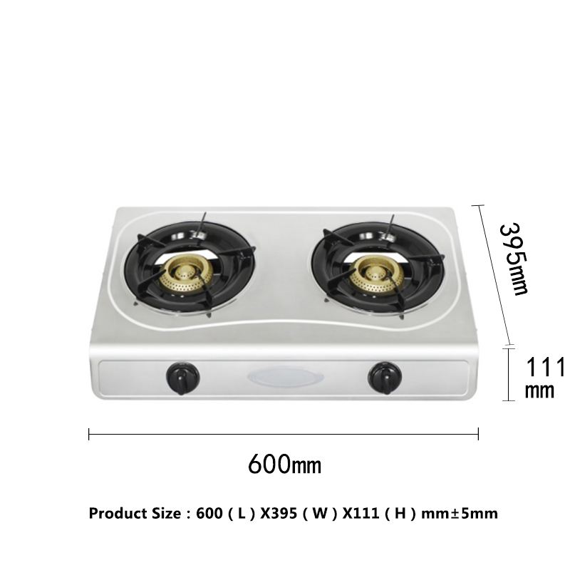 600MM Portable Gas Stove with Double Burners LPG/NG