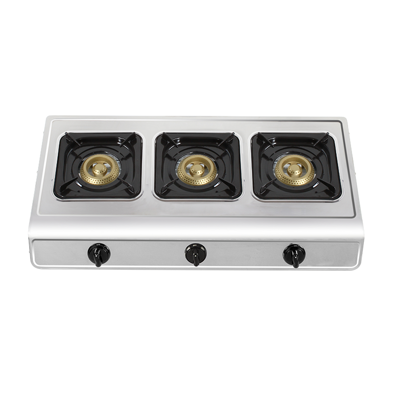 LPG gas cookers with 3 burners for high pressure wok 