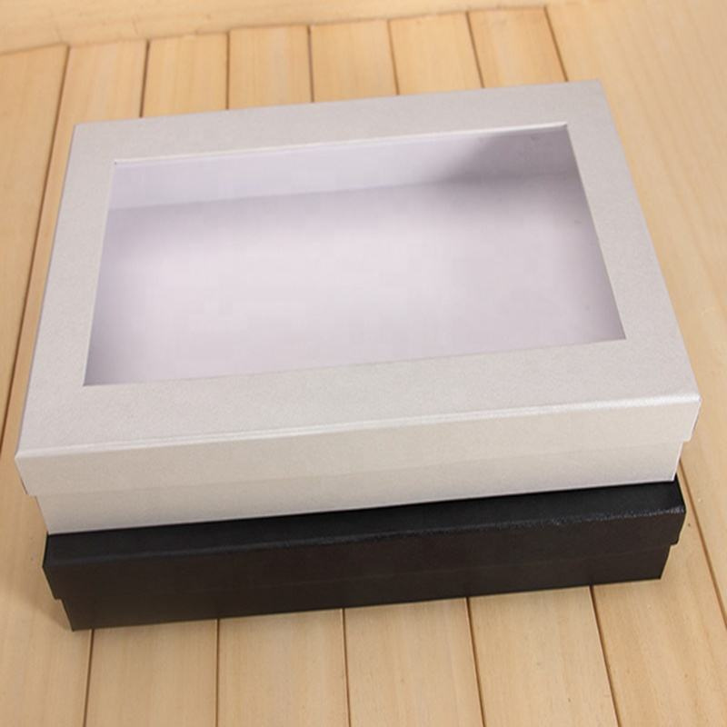Lip and Bottom Scarf Clothes Packaging Gift Box with PVC Window