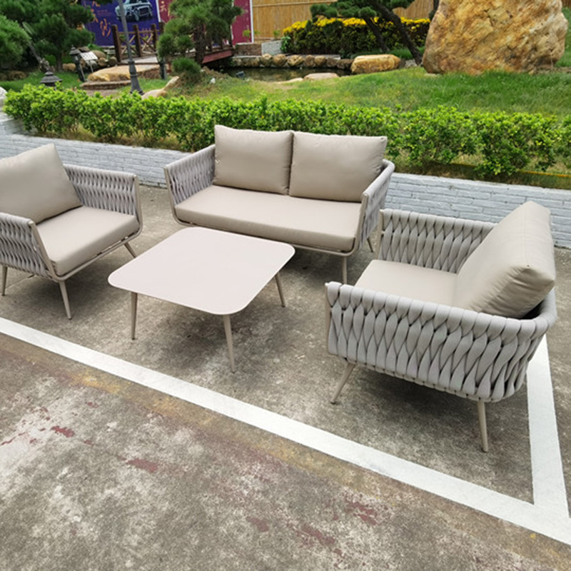 Best Choice Products Outdoor Rope Patio Furniture Conversation Sofa Set 