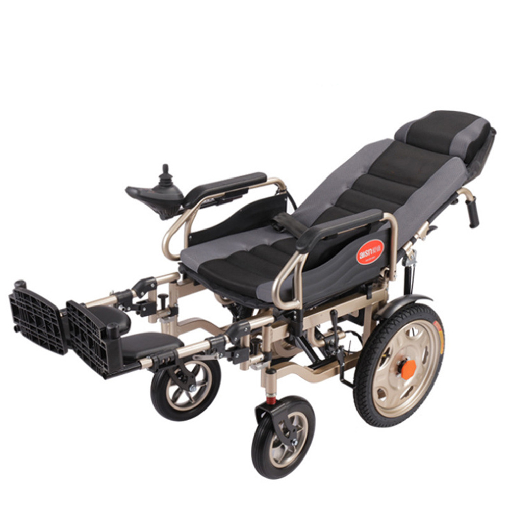 Youhuan electric reclining wheelchair for Adutls Foldable Motorized Power Wheel Chair