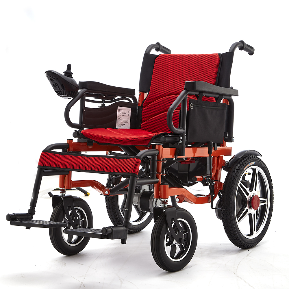 Youhuan portable wheel chair fot the disabled 500W motor electric folding wheelchair