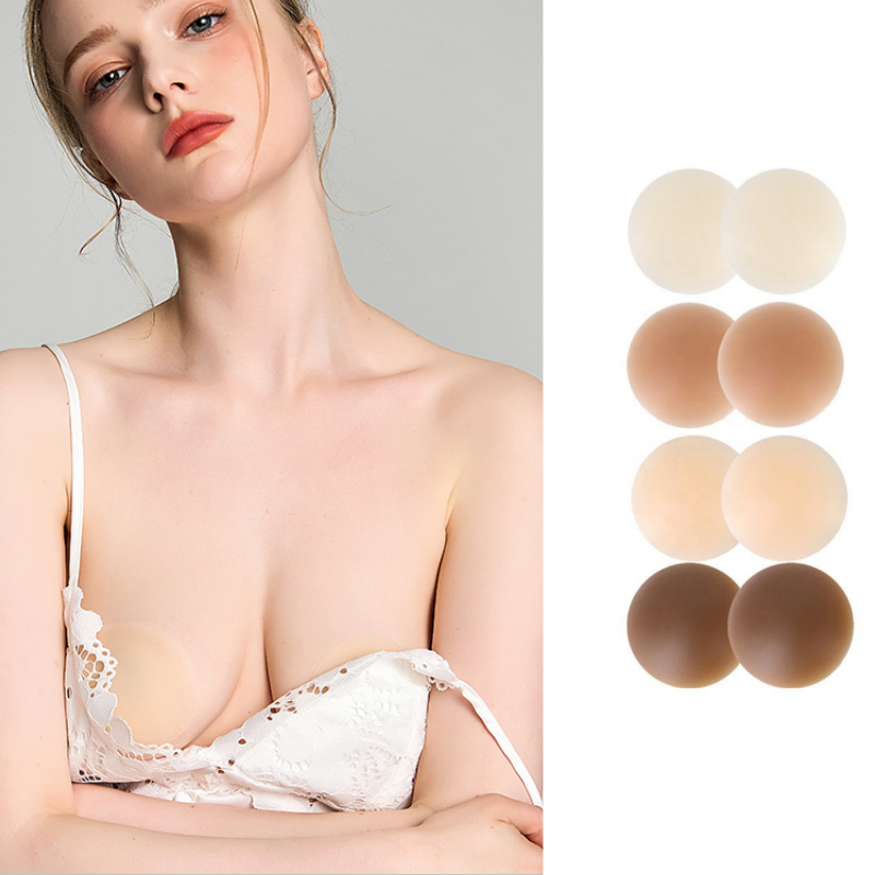 Invisible Bra/Silicone Invisible Bra/ Matt Round Silicone Nipple Cover 