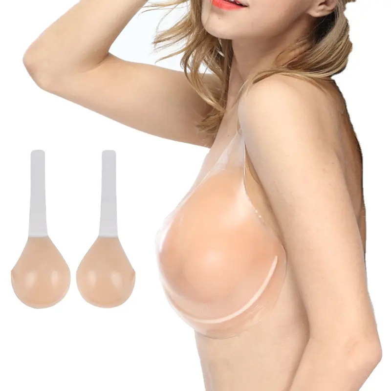 Adhesive Silicone Bra/Deep V Invisible Push Up Plus Size Bra