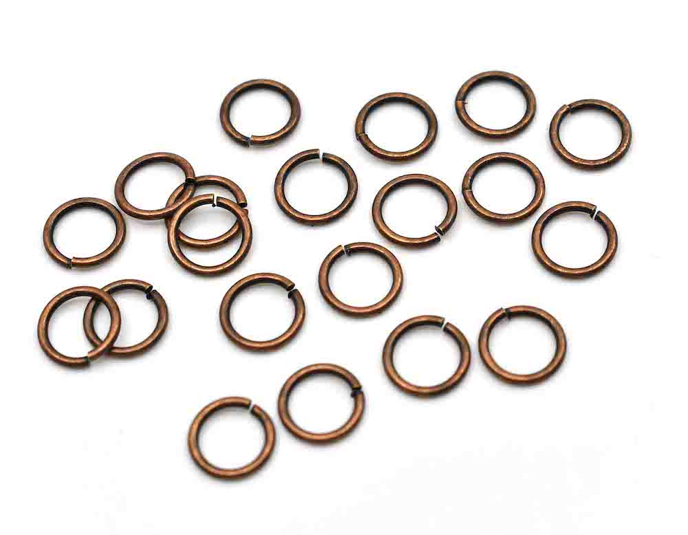9mm/16g Oval Coil Jump Rings- Antique Copper  Beadshop.com