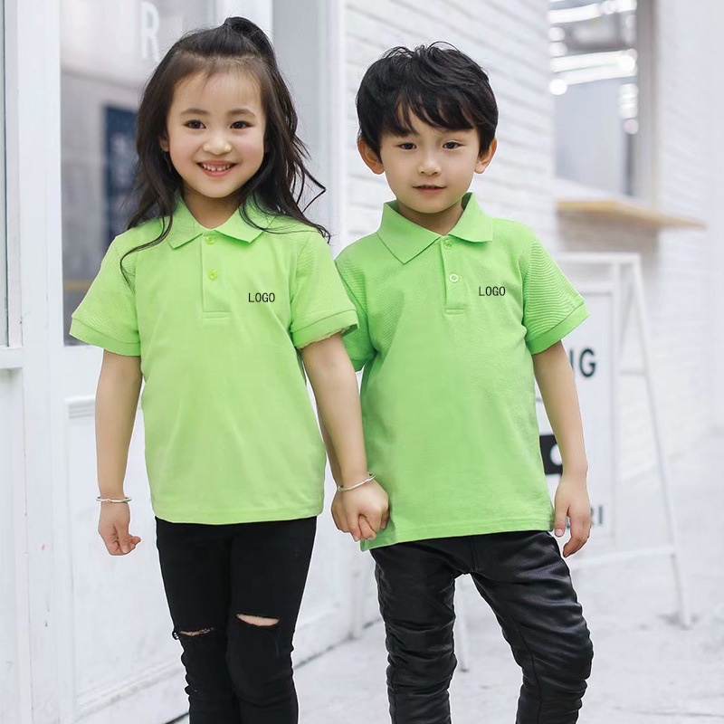 2022 summer short sleeve boys And girls polo shirts children baby kids plain blank school uniforms golf t shirts wholesale