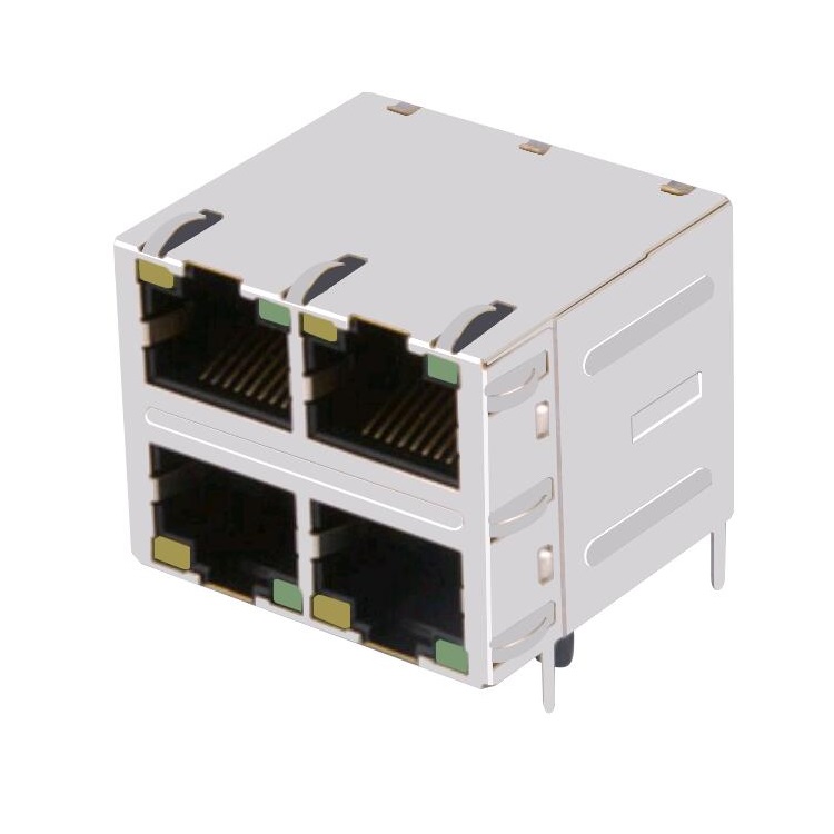 ARJM22A1-A12-AA-CW2 RJ45 2X2 Multi Port 10/100 Base-T Magnetics Module Connector