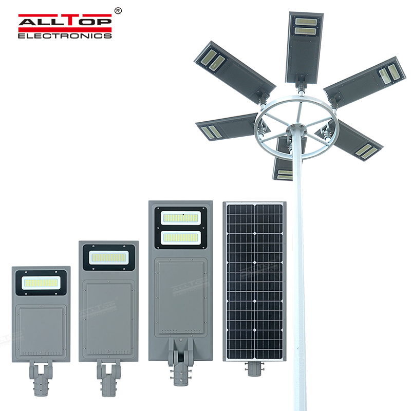 ALLTOP 40W 60W 100W Ip65 Outdoor Motion Sensor All In One Led Integrated Solar Street Light 