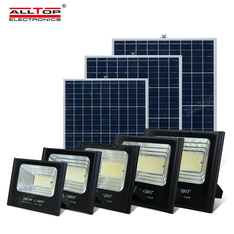 ALLTOP 50W 100W 150W 200W 300W Outdoor Ip65 Ip67 160lm/W Led Solar Flood Light