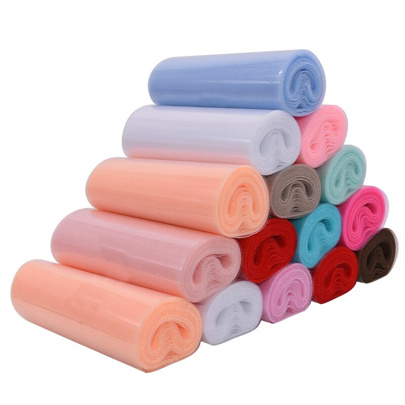 Fabric Roll: 2m x 40cm - Glitter Spot Tulle | Cheap Fabrics