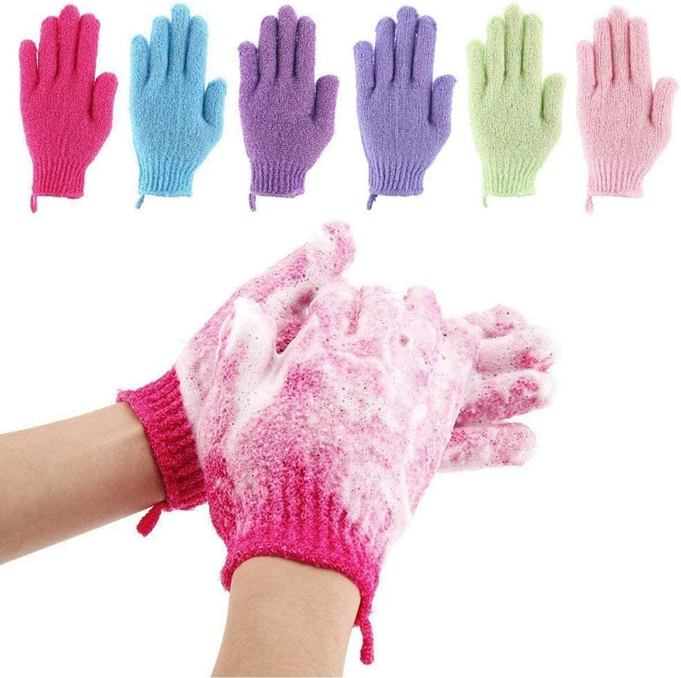 Exfoliating Shower Bath Gloves for Shower Spa  Massage Body Scrubs