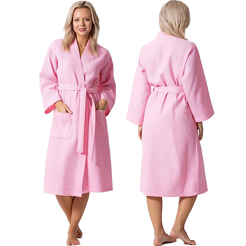 Waffle Knit Lightweight Kimono Spa & Bath Robes for Women Quick Dry Soft
