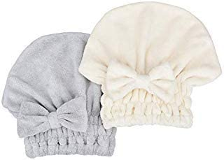 Microfiber Hair Drying Towels Head wrap with Bow-knot  Hair Turban hairWrap 