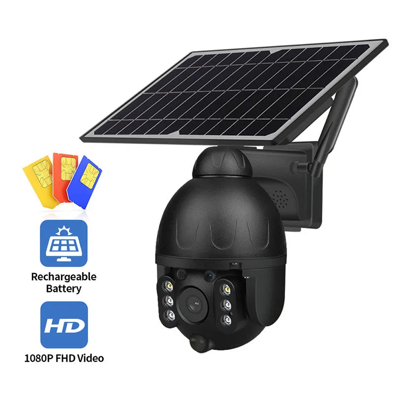 Wireless 4g/ wifi Low energy consumption solar camera with outdoor surveillance camera night vision camera Solar CCTV