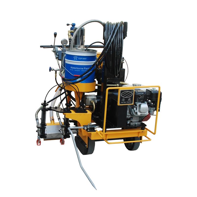 Cold spraying road marking machine