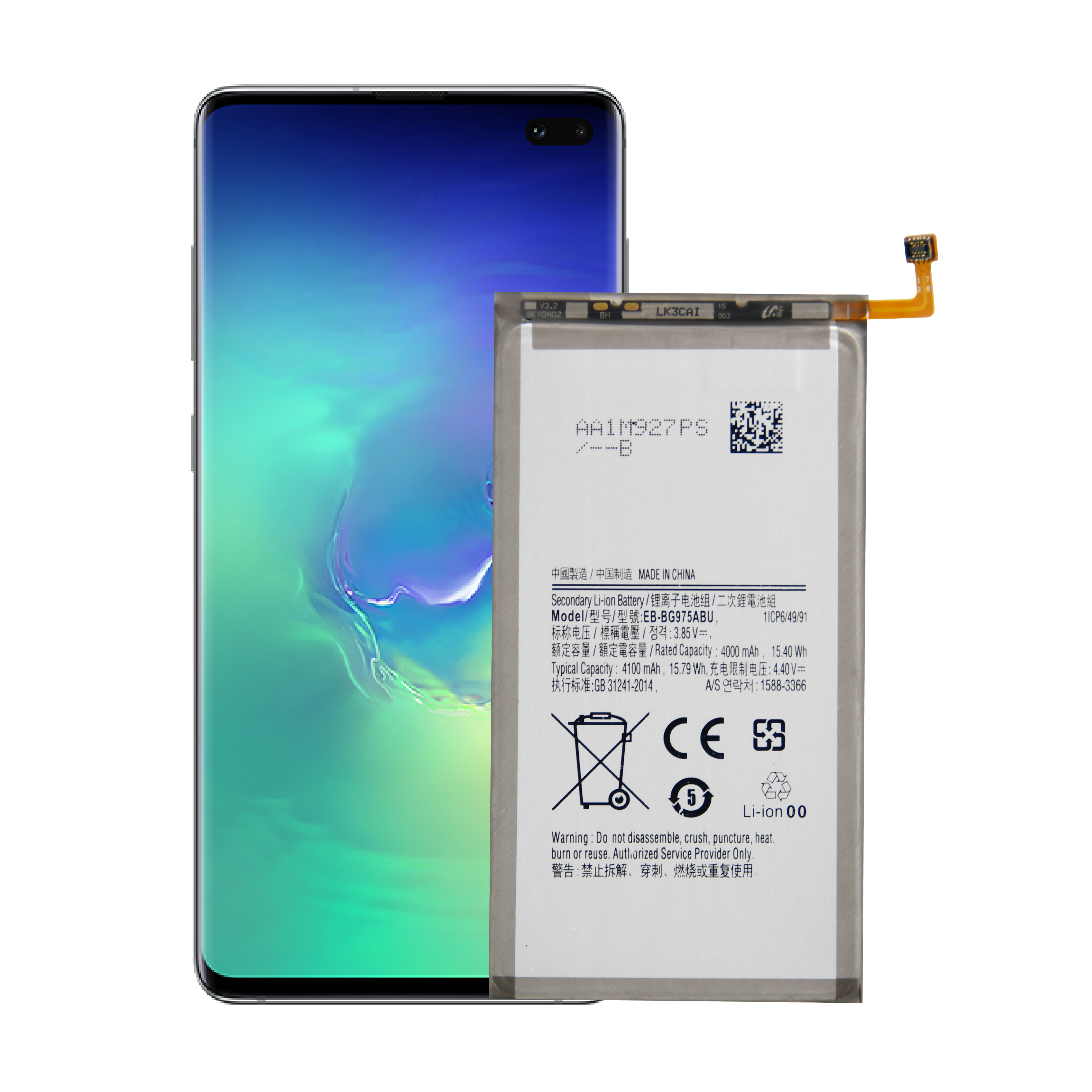 High Quality OEM Available Brand New Mobile Phone Replacement Battery for Samsung Galaxy S10+ Battery