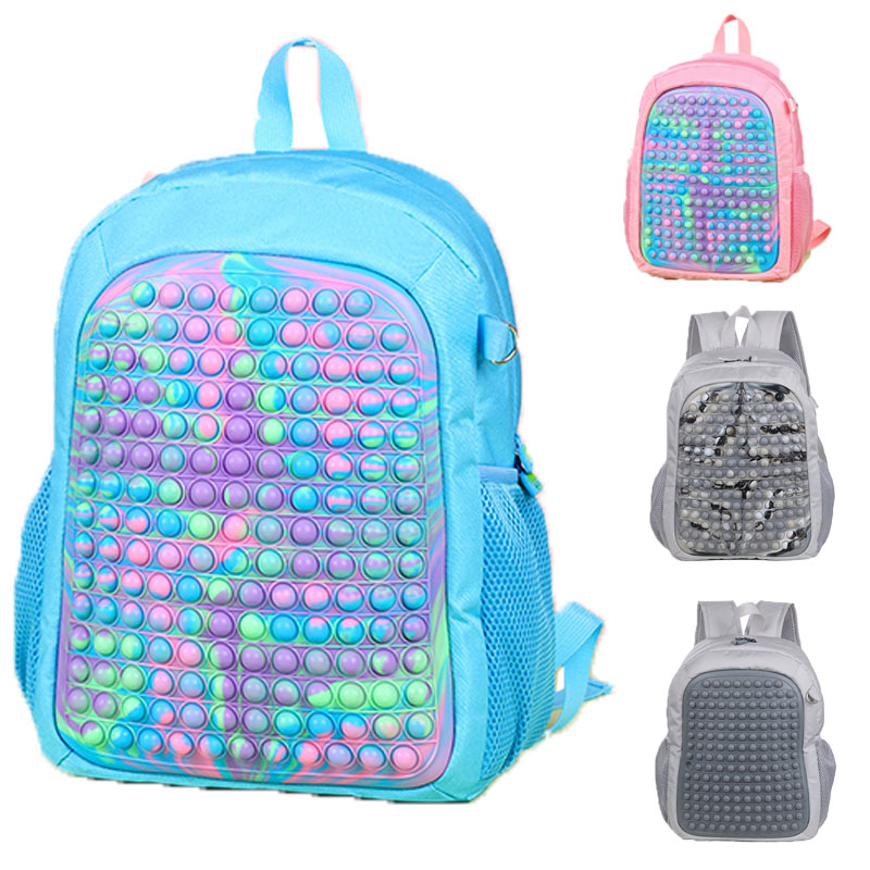 Rat Pioneer Student Bubble Music Silicone Puzzle Fingertip Press Backpack XY6727