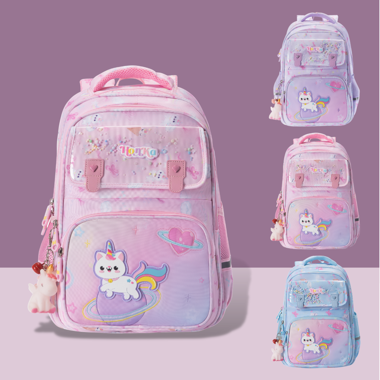 Teenager Girls' Unicorn Primary And Secondary School Daily Backpack 