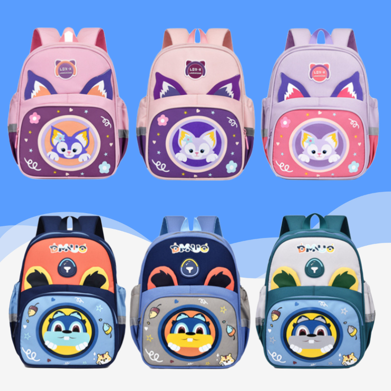 New Kindergarten School Bag Cartoon Space Backpack Lightweight Boys and Girls' Bookbag