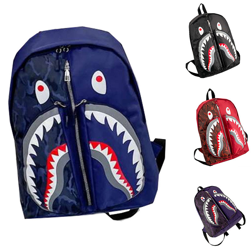 Shark schoolbag personality graffiti fashion student backpack XY6723