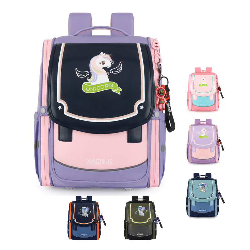 Children's Elementary School Large Capacity Shoulder Bag Bookbag For Boys and Girls