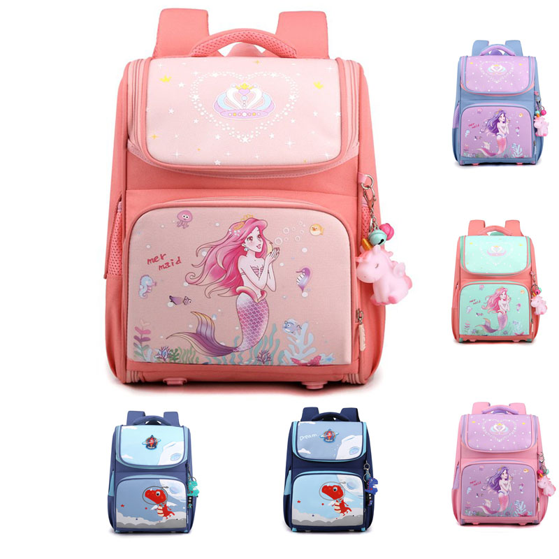High-value mermaid print children's fashion backpack XY6708