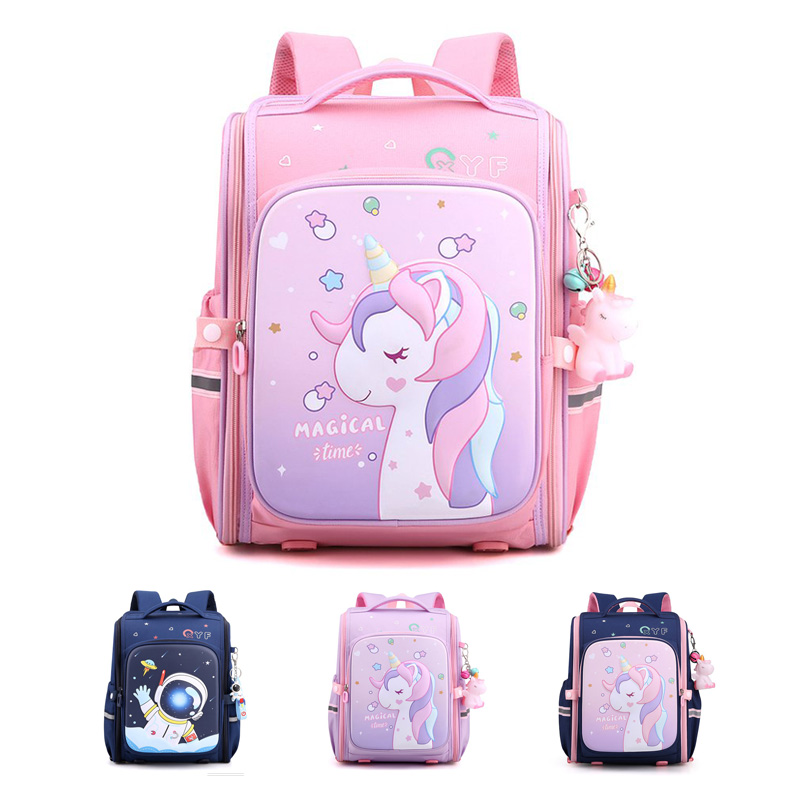 Casual Cute Unicorn Orthopedic Backpack for Children XY6709