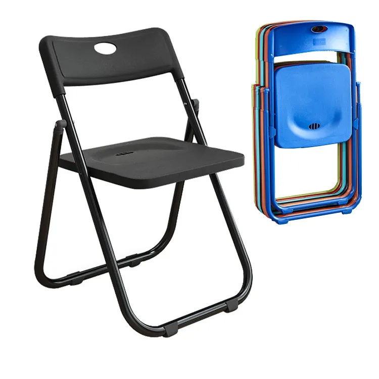 Factory Wholesale Outdoor Restaurant Garden Folding metal Plastic  Dining Chair