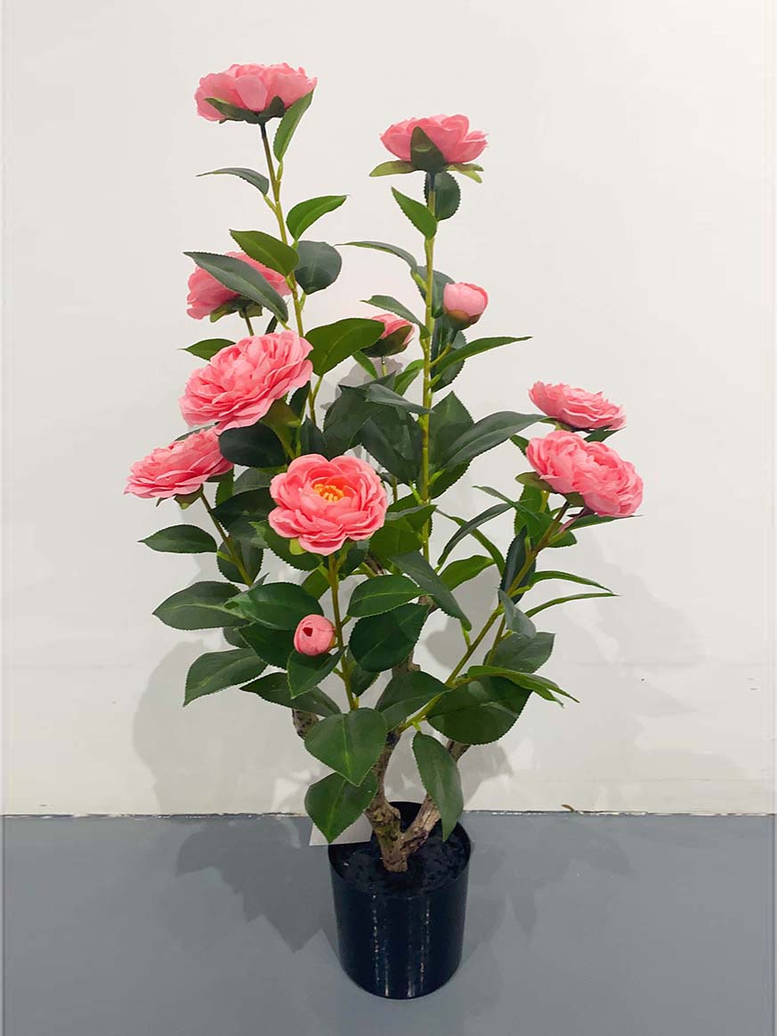  Artificial Camellia Tree Flower Plants Artificial Tree Faux Pink Camellia Tree-flower trees XY5230119