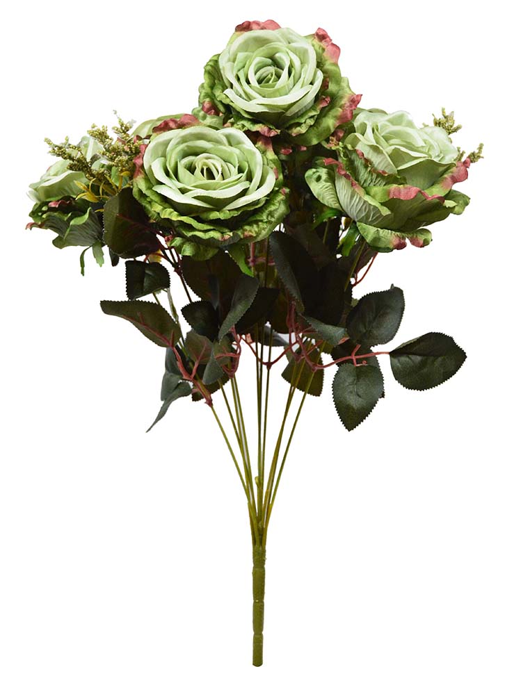 10 Branch 7 Heads Artificial Flowers Bouquet big Rose Wedding Home Office Decor-rose bouquet YA3017003