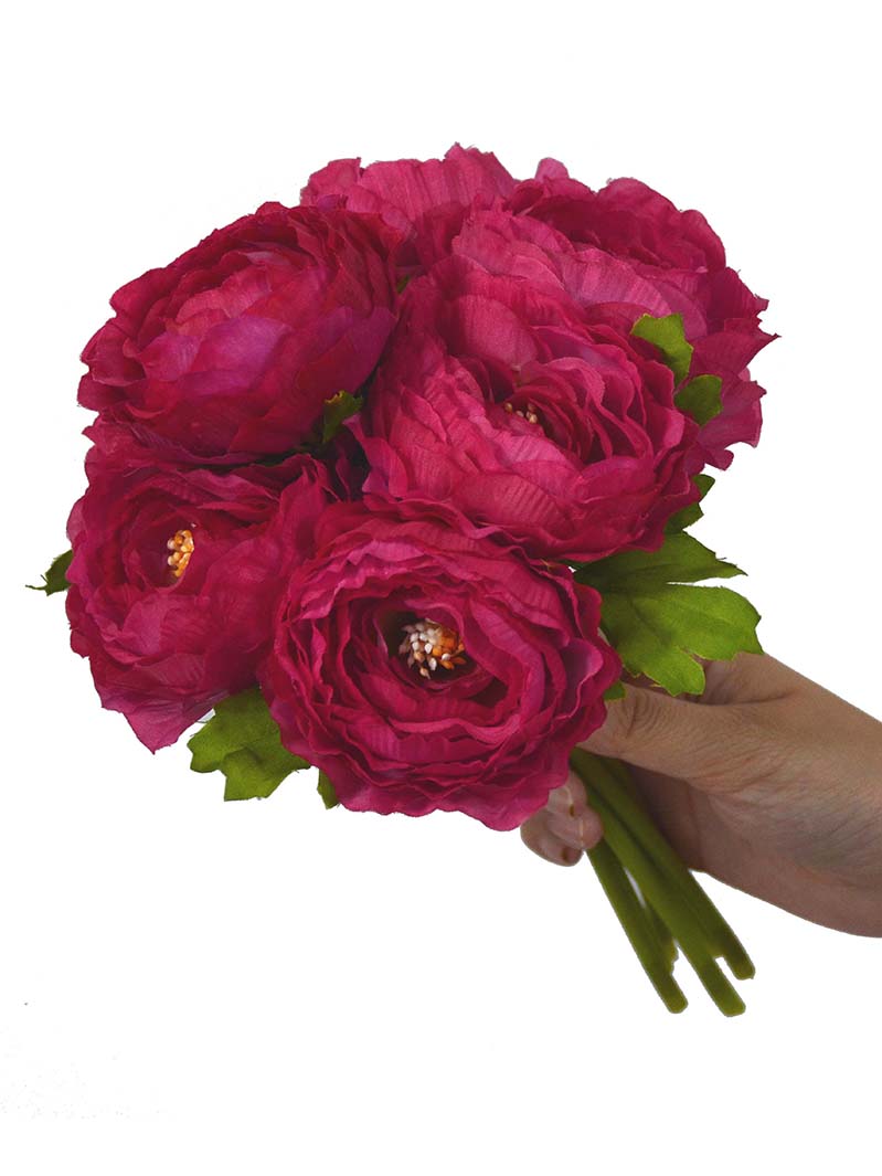 Artificial Peony Silk Flowers Bouquet for Wedding Home Garden Decoration