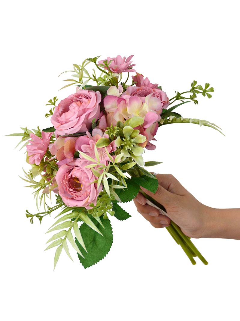 Bouquet Peony with wild leaves and flowers Real Touch Bridal Wedding Flowers 