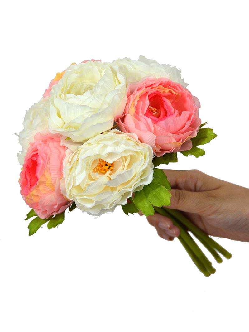 Artificial Peony Silk Flowers Bouquet for Wedding Home Garden Decoration