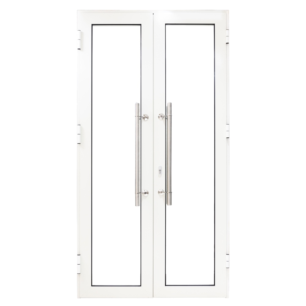 Frame or frameless spring glass door