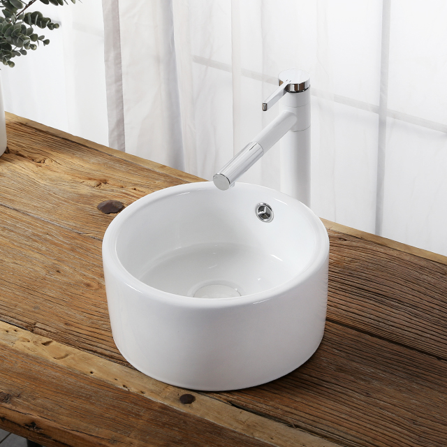 White Porcelain Lavabo Piccolo Bathroom Sink Sanitary Wares Ceramic Table Top Wash Basin