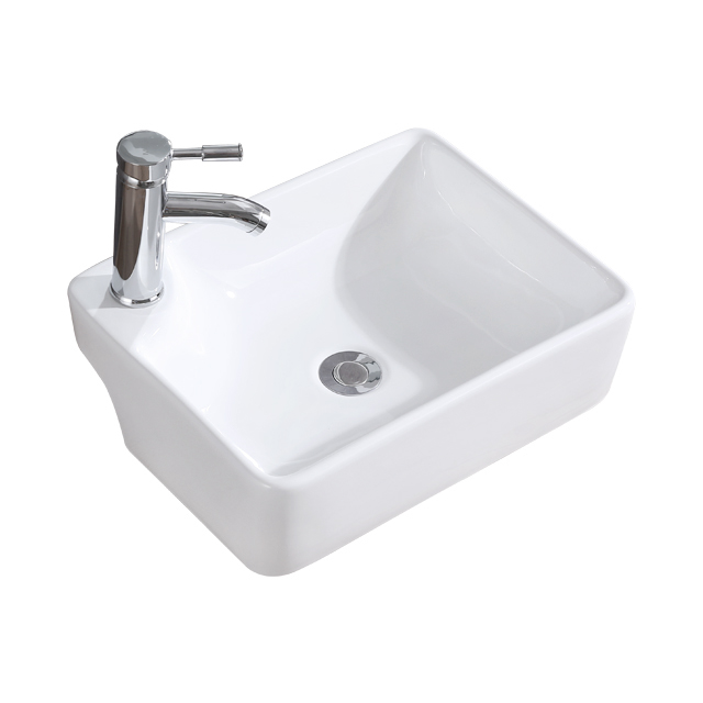 Wholesale Wash Basin Sink Porcelain Bathroom Rectangular Counter Top Basin