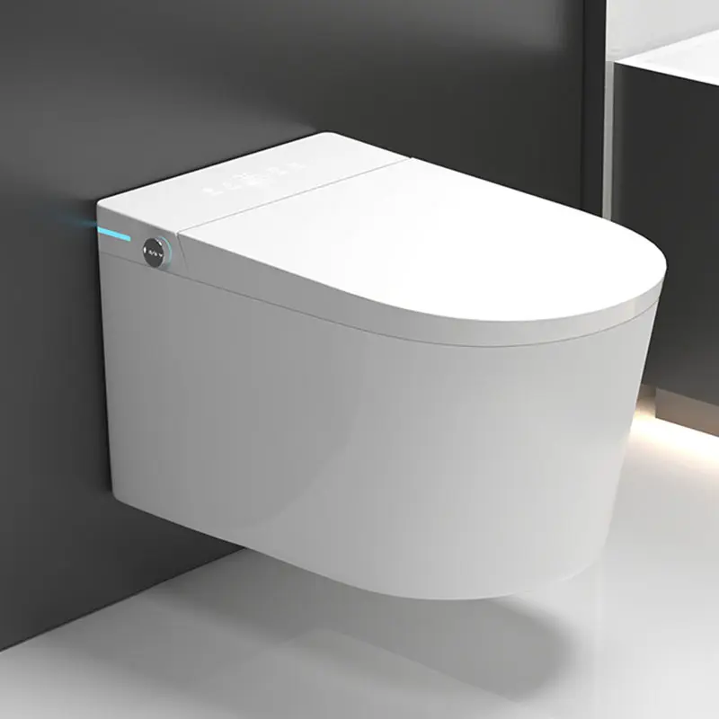 Concealed Cistern Back To Wall WC Toilet Set Bathroom Tankless Intelligent Wall Hung Smart Toilet