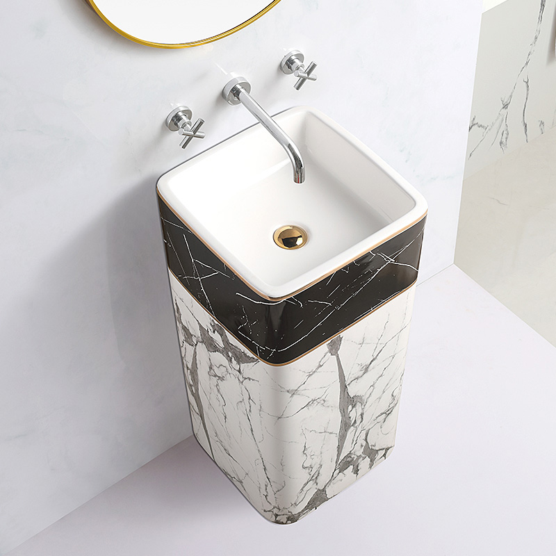 Ceramic column basin Art Ceramic Deep Height Hand Wash Basin Sink