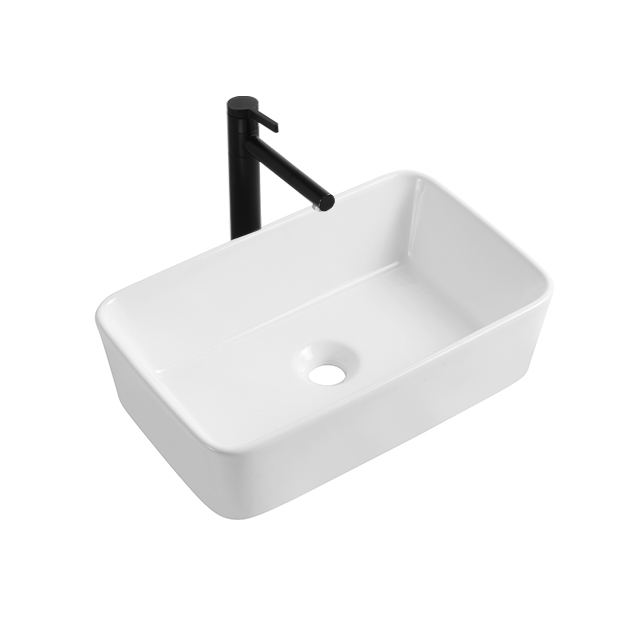 Modern Face Basin Porcelain Sink Bathroom Table Top Wash Basin small rectangular bathroom sinks