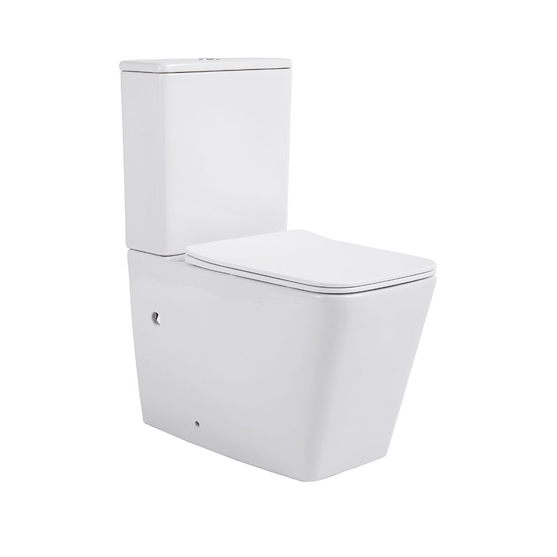 Hot Sale Square Two Piece Floor Mounted Ceramic Bathroom Wc Toilet