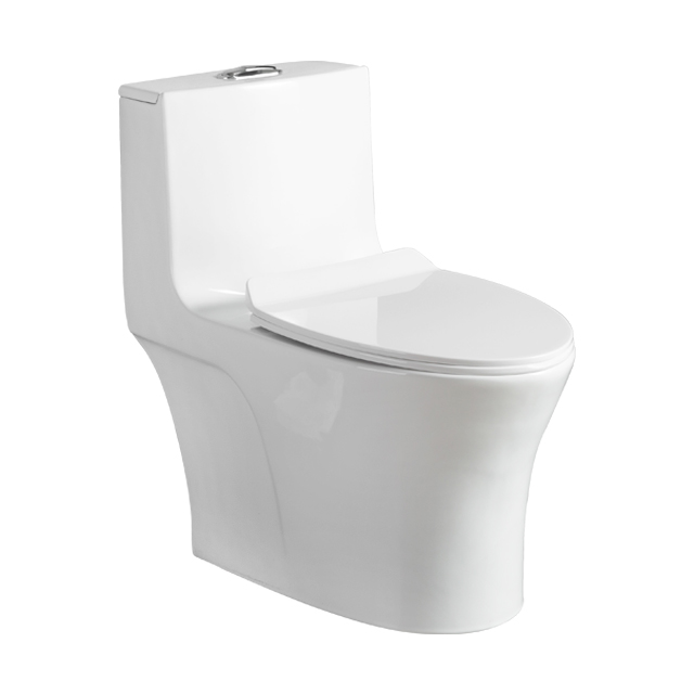 New Arrival Ceramic S-trap One Piece Toilet White Glaze Dual Flush Toilets