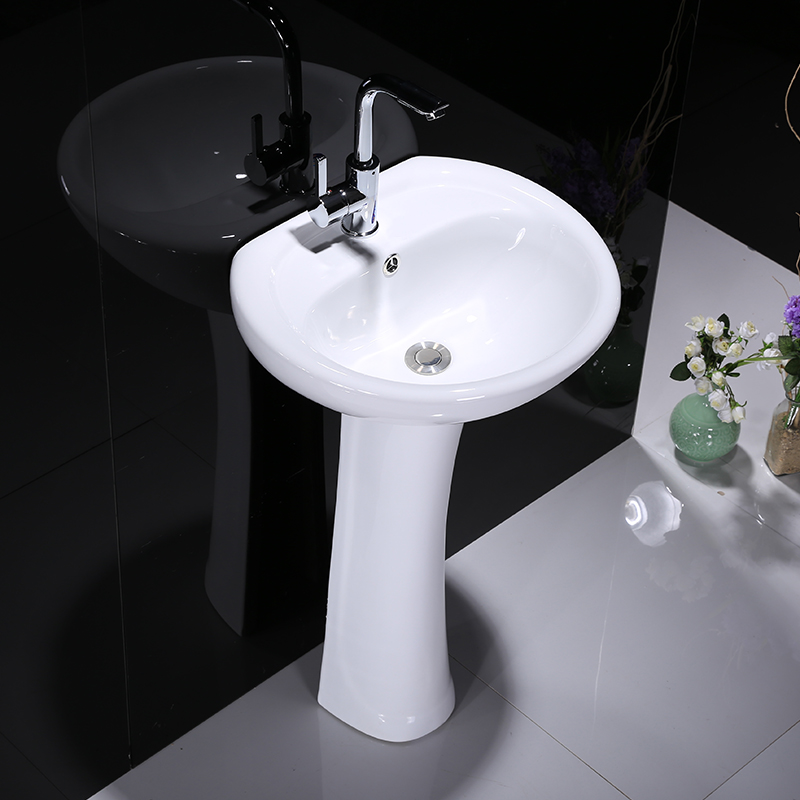 Factory bathroom sink Wastafel cuci tangan white stand basin pedestal wash basin for outdoor