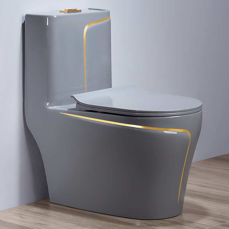 Grey Color Combined Toilet Basin Bathroom Ceramic Commode Water Closet Sanitary Ware Wc Toilet Set