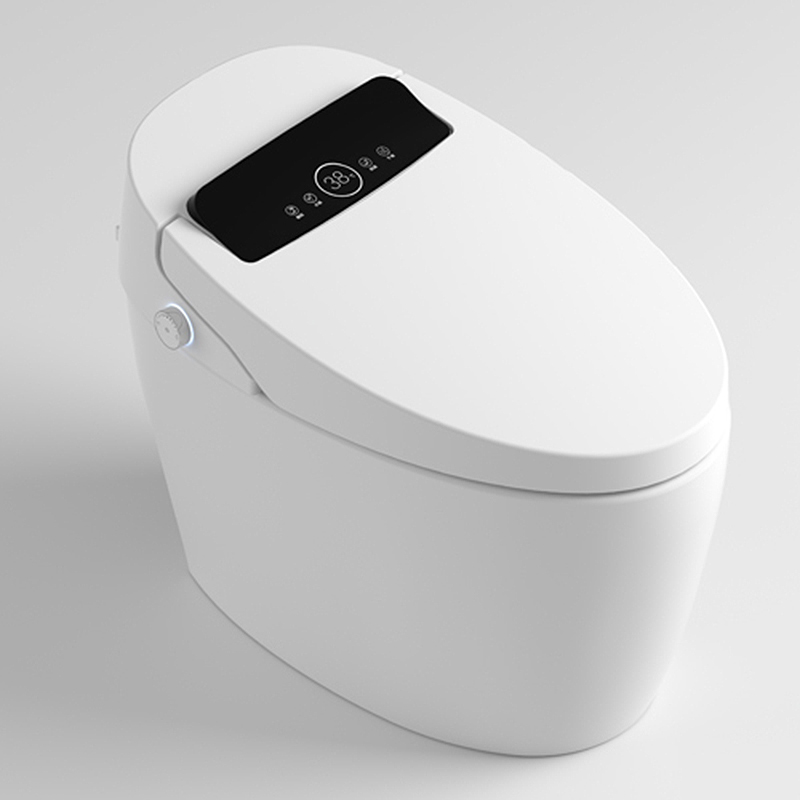 Intelligent wc electrique foot sensor flushing bathroom toilet