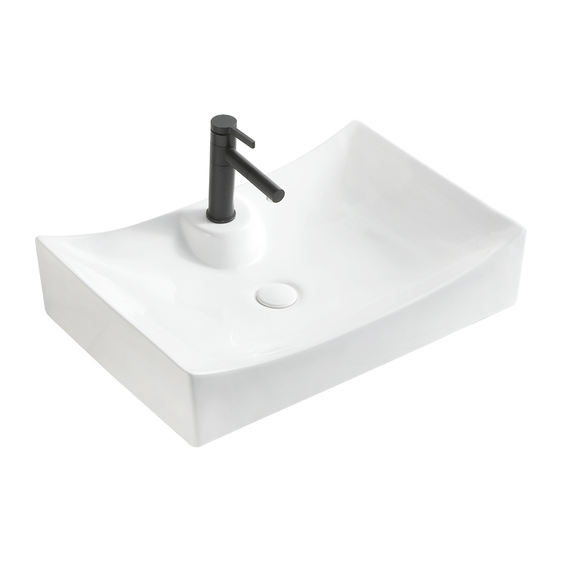 High Grade Wash Basin Sink Ceramic Rectangular Lavabo Countertop Bathroom Sink