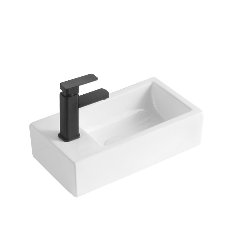 Waschbecken Ceramic Bathroom Sinks Hot Sale Rectangle Wall Hung Small Size Wash Cabinet basin